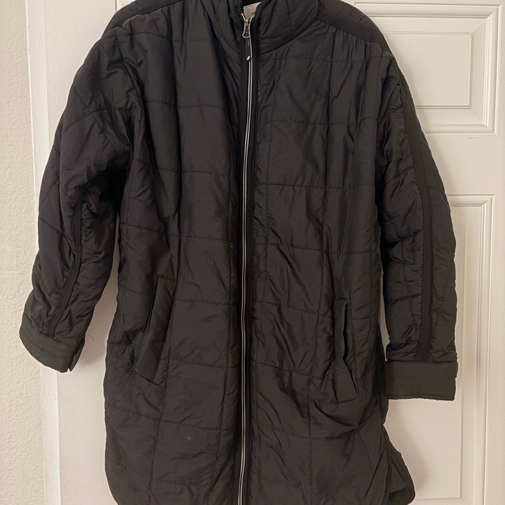 Black Quilted Long Jacket